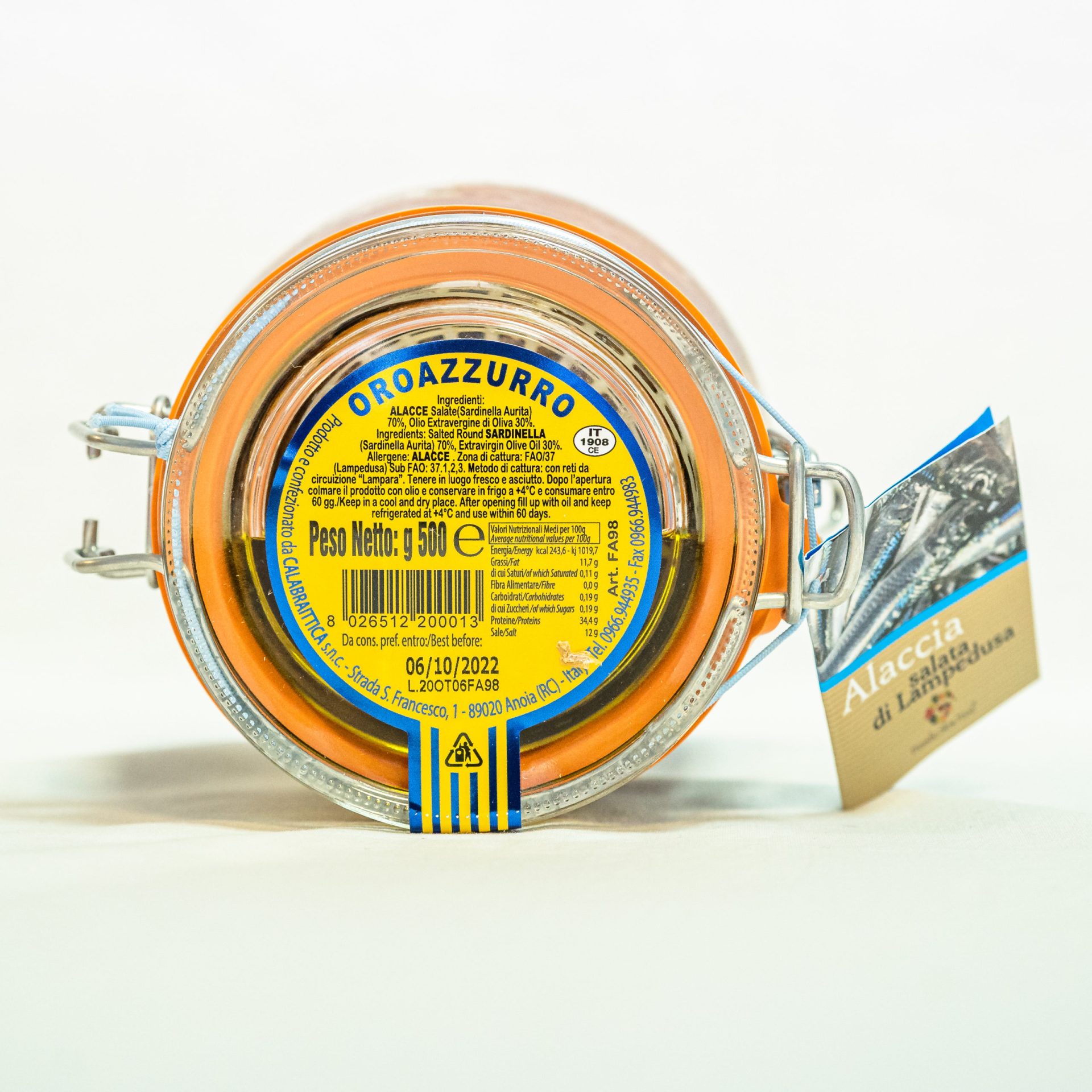 Filetti di alacce in olio extravergine di oliva, vaso ermetico da 500g - thumbnail 2