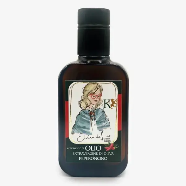 Condimento all'olio extra vergine di oliva e peperoncino 100% italiano - 250ml - immagine 1