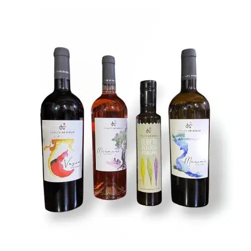 Box 3 bottiglie di vino + Olio 250ml