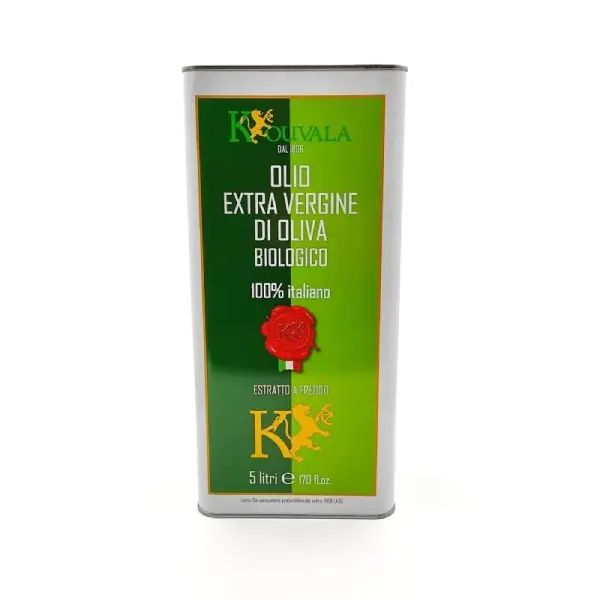 Olio extravergine di oliva biologico estratto a freddo 100% italiano - Latta da 5L