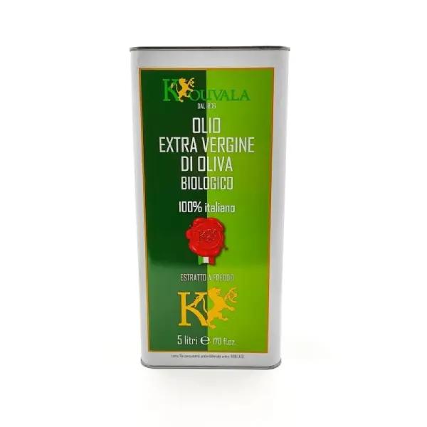 Olio extravergine di oliva biologico estratto a freddo 100% italiano - Latta da 5L
