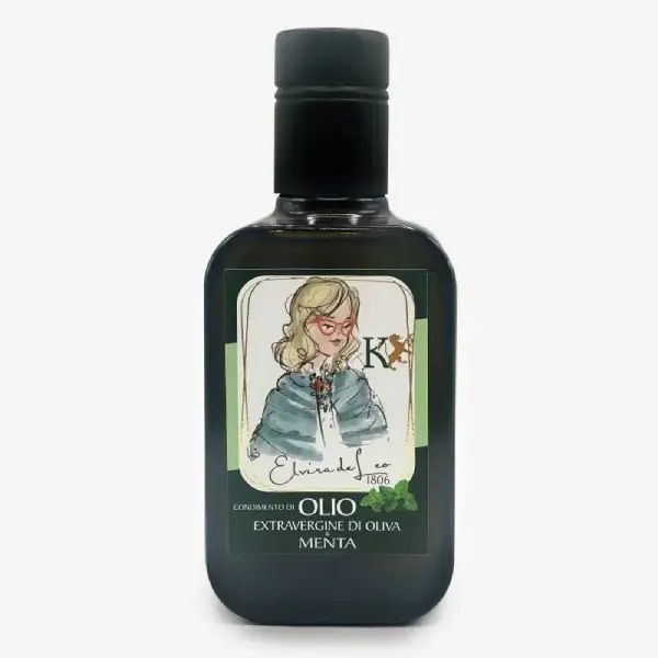 Condimento all'olio extra vergine di oliva e menta 100% italiano - 250ml